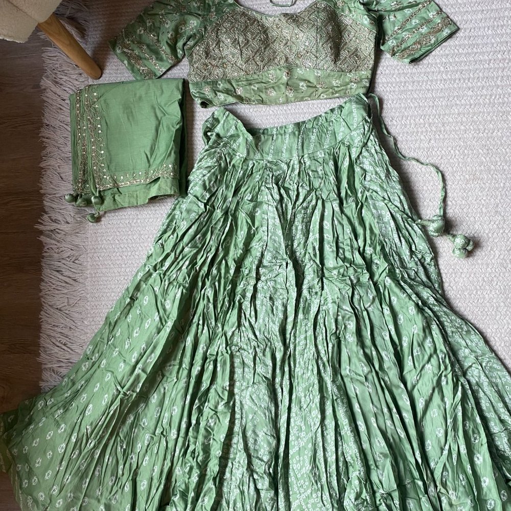 Green Lehenga Choli